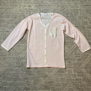 Victoria's Secret 90’s Pale Pink Loose Fit Thermal Pajama Set Size XS